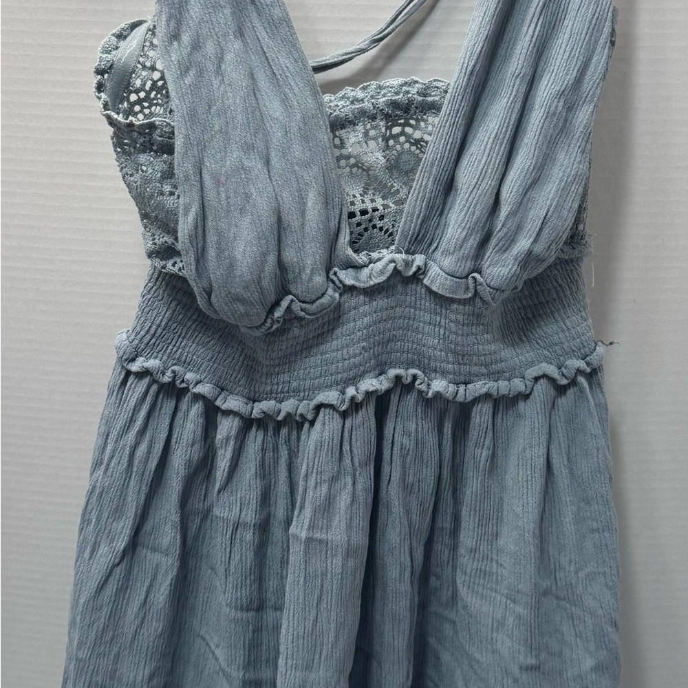Forever 21 Light Blue Gauze Lace Sundress